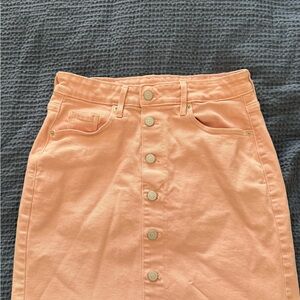 Old Navy Orange Midi Pencil Skirt Casual